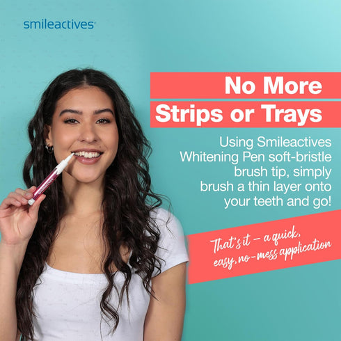 Smileactives Teeth Whitening Pen, Fast Tooth Whitener & Stain Remover, Winterberry Flavor, 0.11 fl oz, Travel Pen