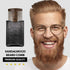 White Naturals Beard Comb for Men - Wooden Natural Sandalwood, Fine Dual Action Teeth, Includes PU Leather Case