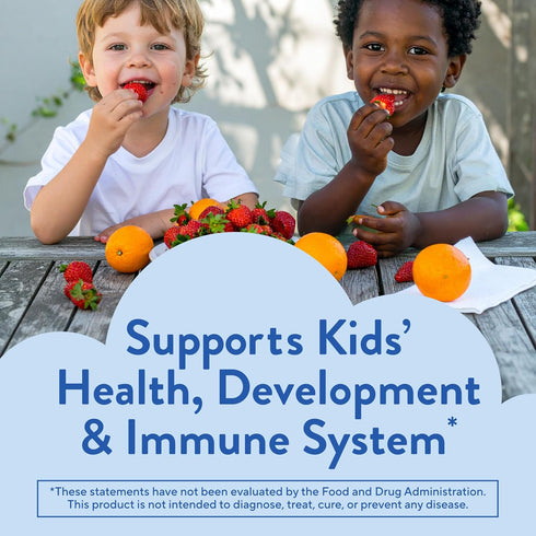 Gummy Gummy 2+ D3 Immune, 100 Gummies Lil Critters Vites No Sugar Added Daily Multivitamin for Ages Toddlers & Kids
