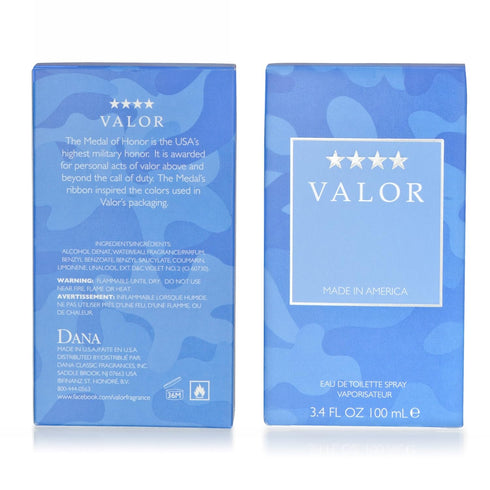 Valor by Dana Eau De Toilette Spray for Men, 3.4 oz