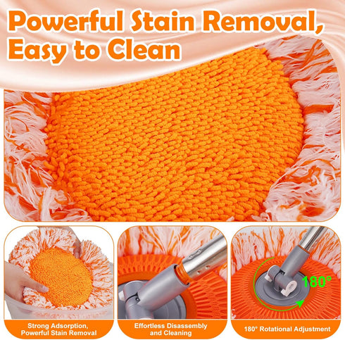 Wall Mop, Premium 68” Wall Cleaner, Baseboard Cleaner Tool with Handle, Efficient Ceiling Fan Cleaner Duster