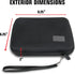 USA GEAR 7.5" Hard Shell Hair Clipper Case, Compatible with Wahl, Surker, Andis, Oster Clippers, Black