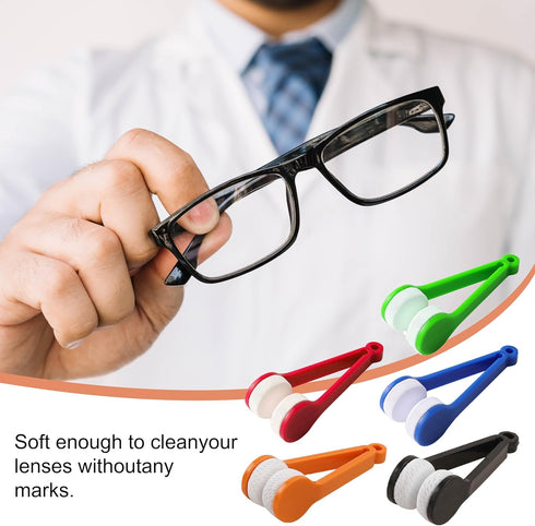 Zlongron 360 (10 mini Eye Glasses Lens Cleaner Soft Brush Cleaning Tool, Microfiber, with Eye Glasses Cleaner Wipes
