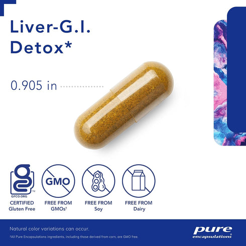 Pure Encapsulations Liver-G.I. Detox - Liver Cleanser & GI Detox* with Curcumin Extract & Alpha Lipoic Acid - 60