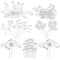 inSowni 30 Pack Silver Wedding Bridal Hair Side Combs + U Shaped Hair Pins Clips for Women Girls