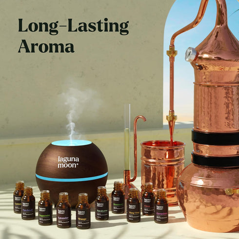 Lagunamoon Essential Oils Set - Top 20 Gift Set Oils for Diffusers, Aromatherapy, Candle Making Scents (10mL)