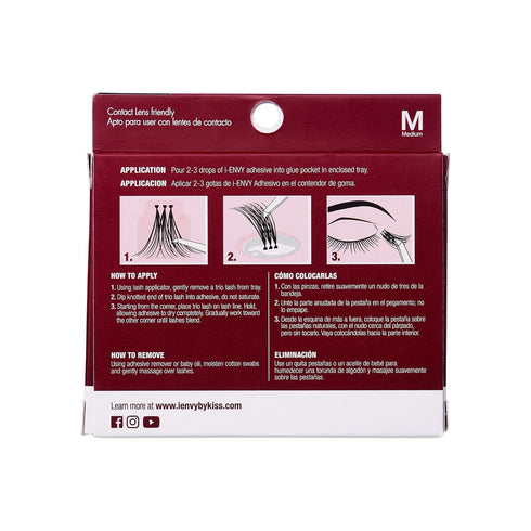 iEnvy Kiss Trio Lashes Adhesive, Medium, Ultra Black
