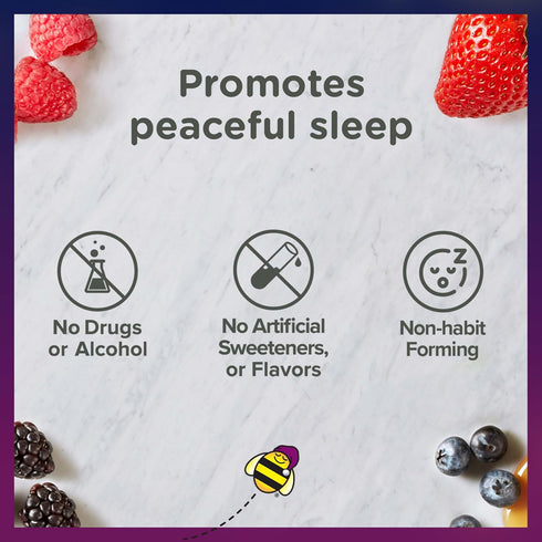 Zarbee's Kids Chewable Melatonin 1mg, Drug-Free Sleep Supplement, Natural Grape Flavor, 50 Count for Ages 3+