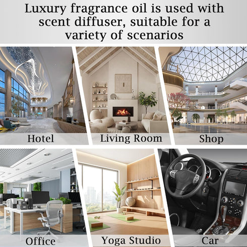 omxsair (20ml/0.7FL oz) Luxury Hotel Scent Prage Oil Diffuser Refill Kit | Long Lasting Essential Oil for Large Room