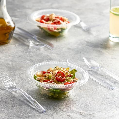 Plasticpro Disposable Clear Plastic Cutlery, Heavyweight Soup Spoons, 100 Count