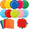 Medanera 400 Pcs Colorful Paper Plates Tableware Set Includes 7 Inch and 9