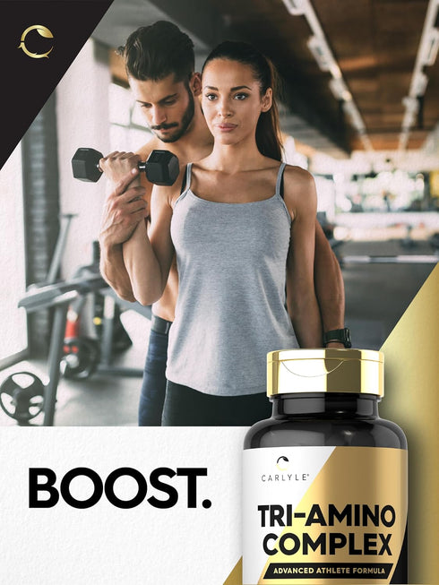 Carlyle Tri-Amino Supplement | L-Arginine, L-Ornithine, L-Lysine | 90 Caplets | Vegetarian, Non-GMO