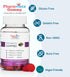 Pharmvista Gummy 60 Count Eye Health Support - Vitamin A + C + E + Lutein - Gluten Free, Vegan Friendly Supplement