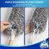 MR.SIGA Lint Free Microfiber Duster, Washable Reusable with Bamboo Handle, Replaceable Head for Household Cleaning