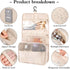 Pengxiaomei Waterproof Hanging Toiletry Bag, Portable Travel Makeup Pouch, Multifunction Travel Bathroom Bag for Women