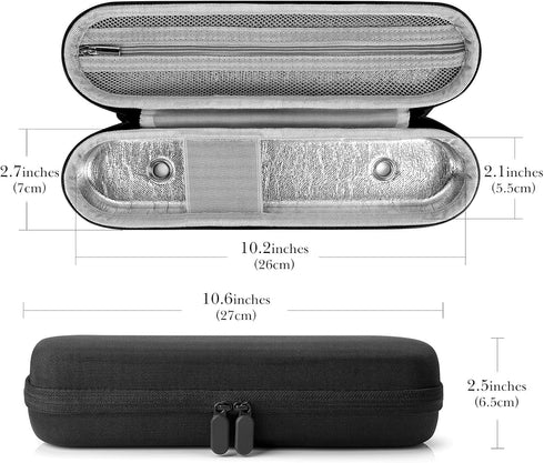 Linkidea Electric Toothbrush and Toothpaste Travel Case with Ventilation and Pocket for Charger, Compatible with iO