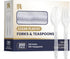 200 Count Heavy Duty Plastic Silverware Set, Clear Plastic Forks and Spoons, BPA Free for All Occasions