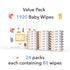 Tidy Tushies 1920 Count 24 packs 80 Baby Wipes, Powder Fresh Scent, No Harsh Chemicals | (Box of each containing wipes)