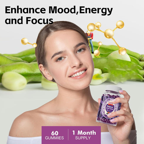 Gummies Gummies 500mg 200mg 60cts (1) Well&Whole Dopamine - Mucuna Pruriens Supplements with L-Tyrosine & Ashwagandh