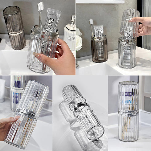 Toothbrush Travel Case, Portable Travel Toothbrush Holder, Large Cup, Travel Toothpaste Container for Business Trip