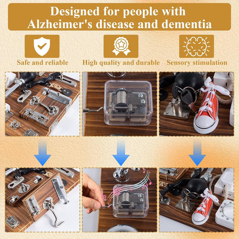 SHFGYG Fidget Busy Board for Adults with Dementia, Engaging Alzheimers Activities & Tactile Stimulation, Dementia