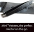 Mini Slant Tweezers - Best Tweezers for Eyebrow, Facial Hair Removal and your Precision Needs (Midnight Ombre) by Zizzili Basics