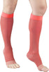 Truform Sheer Compression Stockings, Women's Knee High Length, Open Toe, 15-20 mmHg, 20 Denier, Pink, 3X-Large