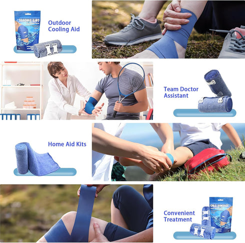 Yehenarn Needed,Reusable,Immediate (2.95in*125.98in) Ice Tape, Athletic Tape, Instant Cold Compression Tape Wrap, Self