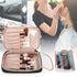Yarwo Portable Makeup Brushes Bag for Brushes (up to 9.4") and Cosmetic Essentials, Black (BAG ONLY, PATENTED DESIGN)