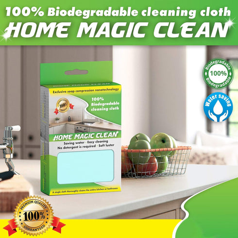 Magic Clean for Home Use: Bio-Degradable Multipurpose Cleaner Wipes with Slow Release Soap, Reusable Cloth