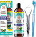 GuruNanda Coconut Oil Pulling Mouthwash (Mickey D), 8 oz, Fresh Breath & Whitening with 7 Essential Oils & Vitamins for