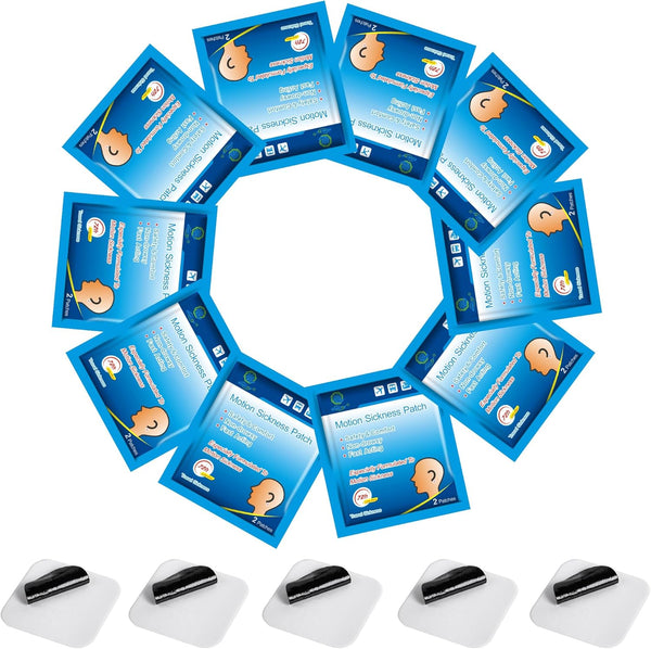 KONGDY 100 Counts Motion Sickness Patches for Kids and Adults - Waterproof Non-Drowsy Sea Sickness Patches