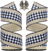 2 Rolls Buffalo Plaid Ribbons, 8 Yards Each, 2" Wide Wired Edge Gingham Fabric for Gift DIY Bows