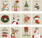 12 Pcs Christmas Swedish Themed Dishcloths, Reusable Absorbent Xmas Kitchen Dish Cloths for Home Party Cleaning