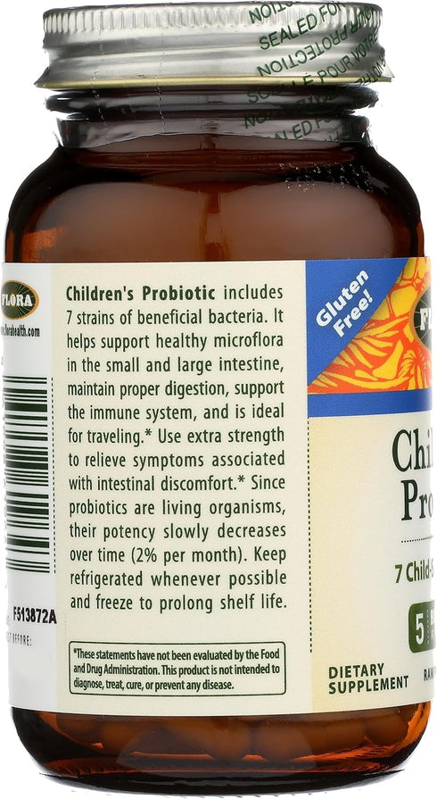 Flora Udo's Choice Children's Probiotic Blend - 60 Capsules - 5 Billion Cells of Raw Probiotics for Ages 5-15