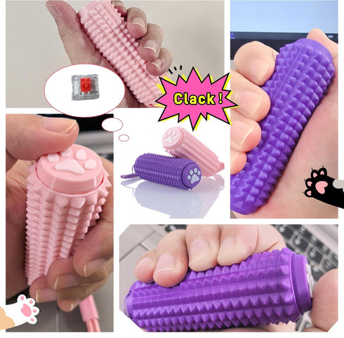 Yonaso (2 Pack) Little Ouchies Fidget Clicker - Pain Stim Sensory Tool for ADHD Kids & Adults, Stress Relief Focus