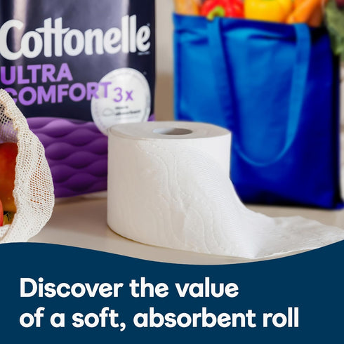 Cottonelle Ultra Comfort Toilet Paper, 9 Mega Rolls = 36 Regular Rolls, 244 Sheets per Roll, Packaging Varies