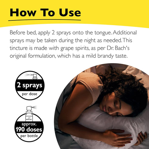 Bach RESCUE SLEEP Spray 20mL, Natural Sleep & Stress Relief Aid, Vegan, Non-Habit Forming