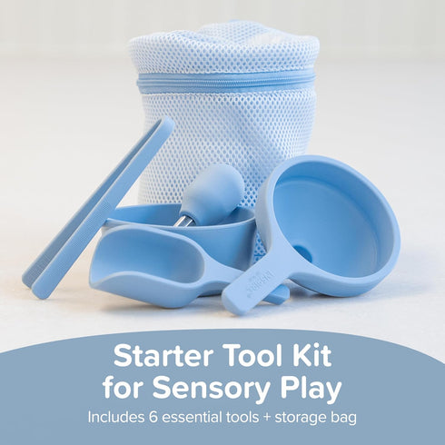 Inspire My Play Blue Sensory Bin Starter Kit - Engaging Messy Play Tools