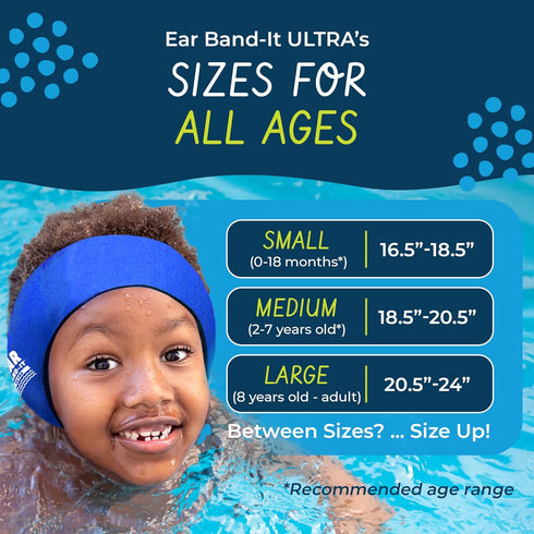 Earvolution Ear Band-It Ultra Premium Swimming Headband and Swimmers Ear Plugs Bundle, Hot Pink, Medium