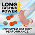 Powermax Size 13 Hearing Aid Batteries, 180 Count Long-Lasting Battery Pack, Orange Long Tab