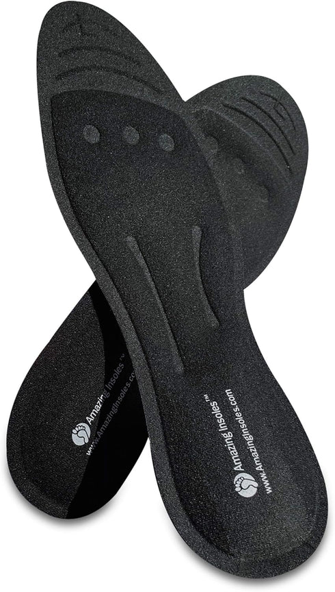 Liquid Orthotic Shoe Insoles - Massaging Foot Pain Relief and Arch Support - Shock Absorbing for Plantar Fasciitis -