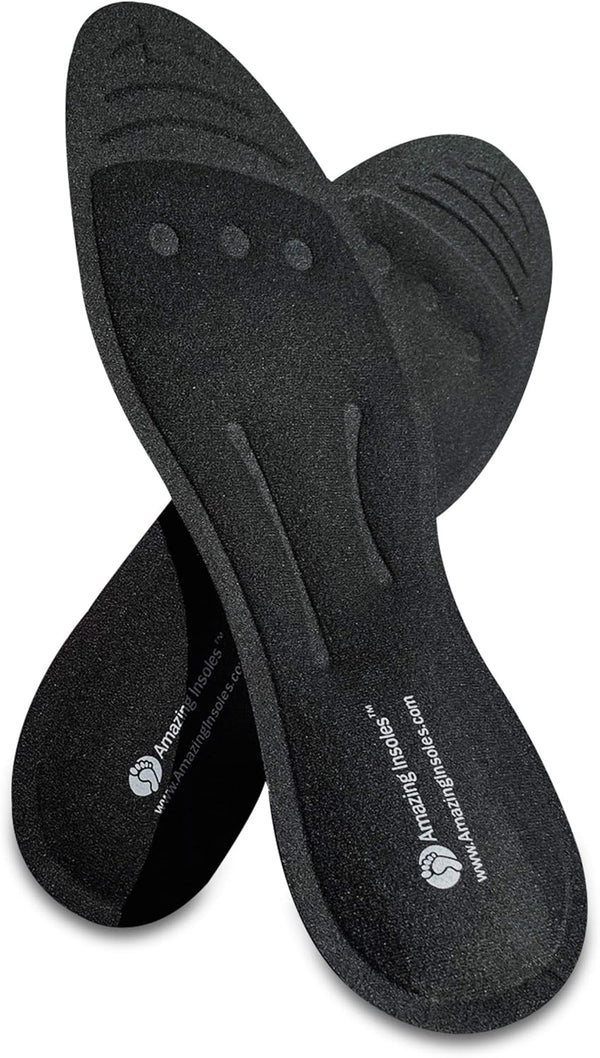 Liquid Massaging Orthotic Shoe Insoles - Foot Pain Relief and Arch Support, Glycerin Filled for Plantar Fasciitis