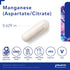 Pure Encapsulations Manganese (Aspartate/Citrate), 60 Capsules, Hypoallergenic Trace Mineral Supplement