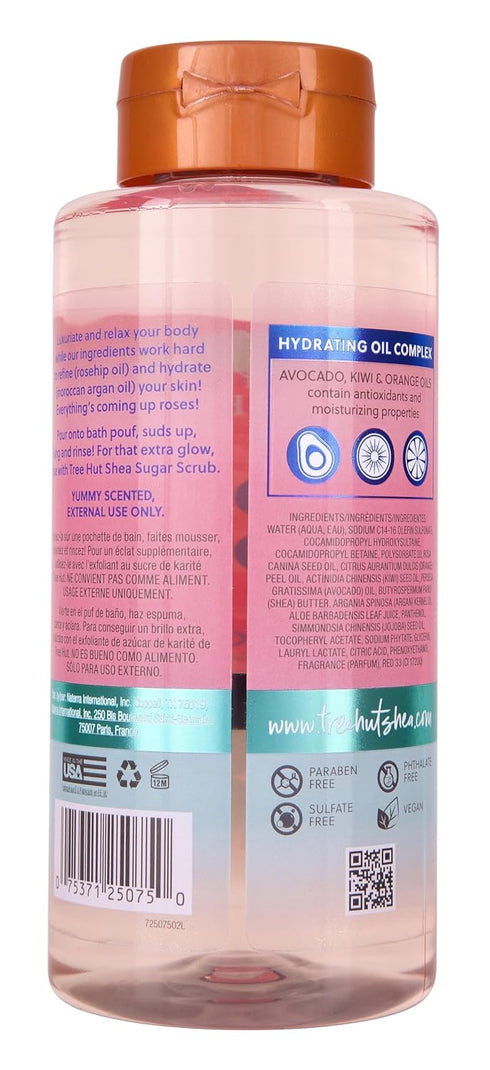 Tree Hut Moroccan Rose Nourishing Foaming Gel Wash, 18 oz, Moisturizing Hydrating