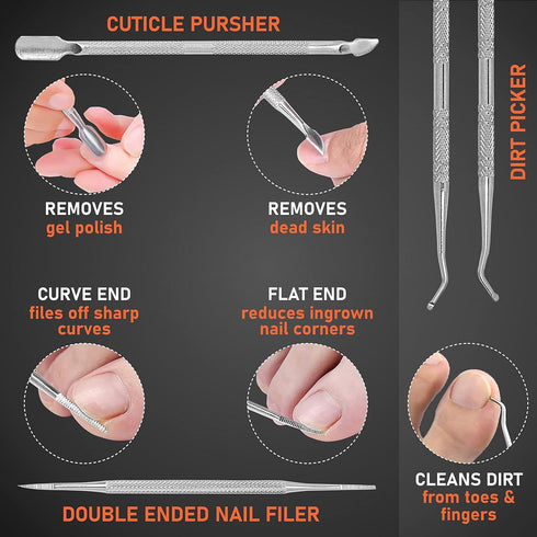 TIP2TOES 10 Pcs Ingrown Toenail Clippers for Seniors, Heavy Duty Stainless Steel Toe Nail Cutter