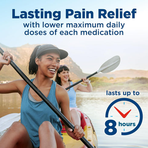 Amazon Basic Care Dual Action Acetaminophen 250 mg and Ibuprofen (NSAID) 125 mg Tablets, Pain Reliever for Headache,