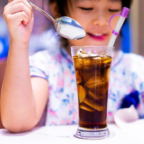 Bendable Straws with Covers Cap - 11 inch Long Flexible Straws, Bendy Drinking Straws Reusable with Covers Cap,