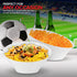 54oz White Plastic Serving Bowls (4 Pack), Large Disposable Snack Bowls for Chips, Popcorn, Salad, Party Supplies