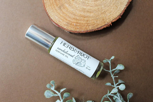 Herb & Root Sandalwood Perfume Oil Rollerball | Single Note Fragrance